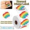 140/230Pcs Rainbow Blank Label Sticker Self-Adhesive Thermal Paper  Office School Supplies