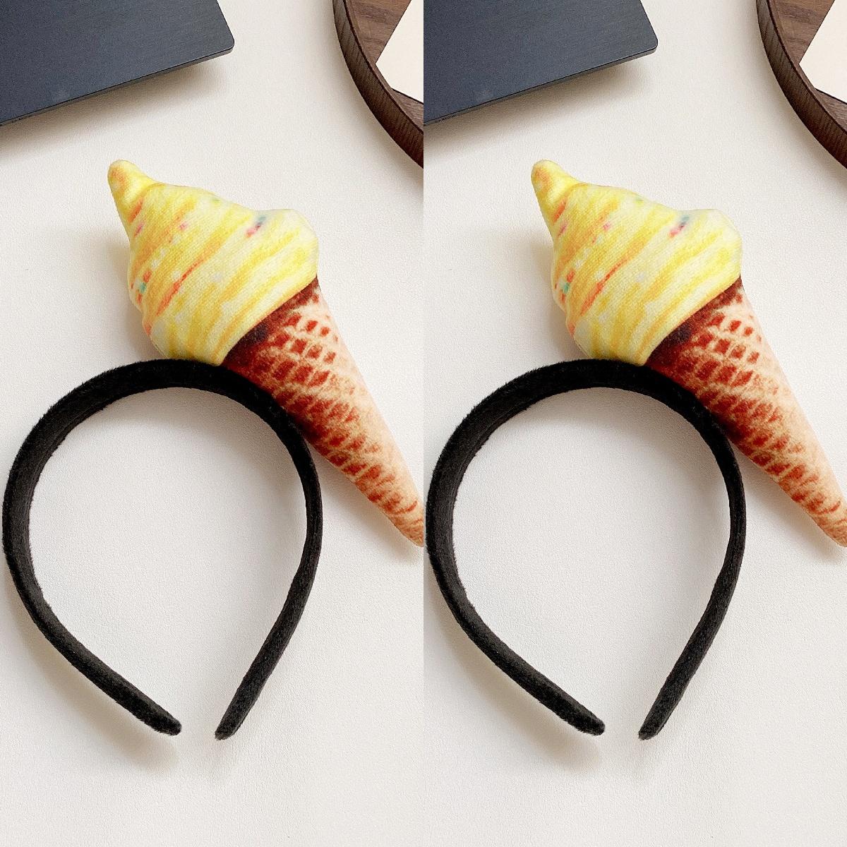 

2 шт. повязка на голову в виде мороженого, конус, десерт, аксессуары для волос, еда, Bopper, мини-головной убор, женская шпилька для волос, для влюбленных