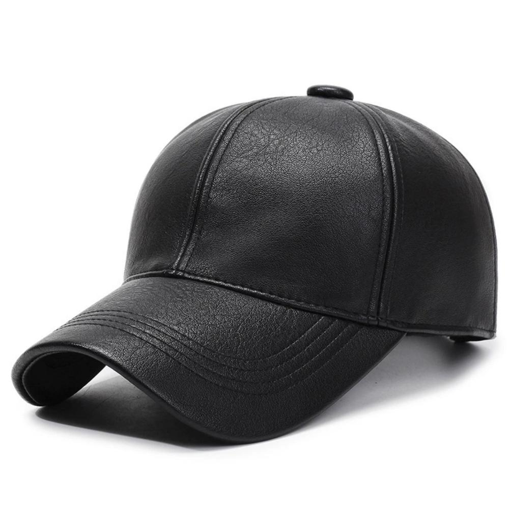 Berretto da baseball unisex solido da donna per uomo Cappellino snapback hip-hop in pelle PU per uomo Donna Berretto da baseball Cappelli da camionista regolabili per cappello da sole