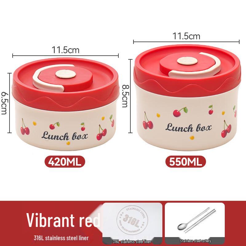 ZISIZ Tragbares 304 Edelstahl-Mittagessenbox-Set