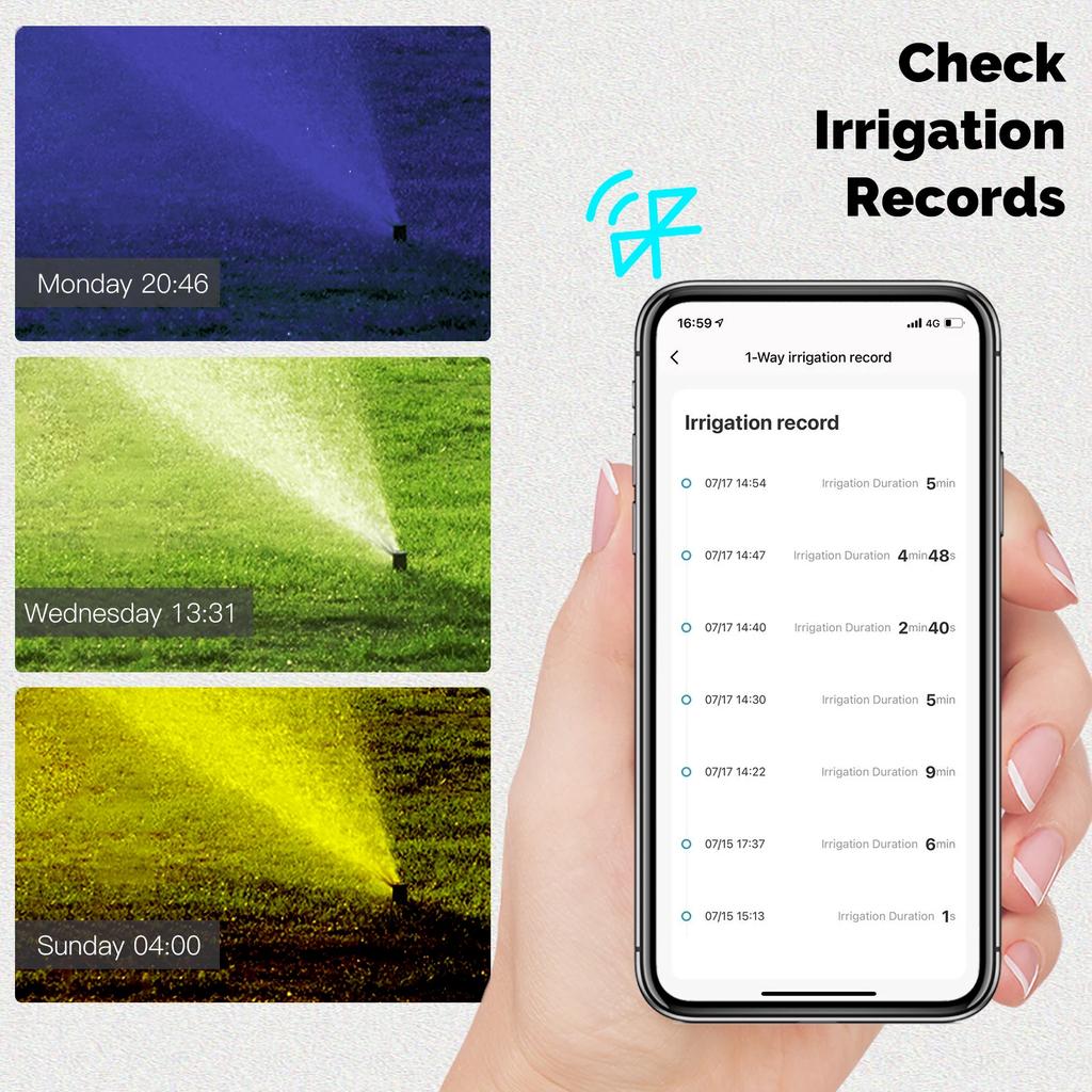 MOES Tuya Smart Bluetooth 1-Outlet Valve Sprinkler Water Timer Auto Programmable Controller Rain Delay Filter Washer App Control