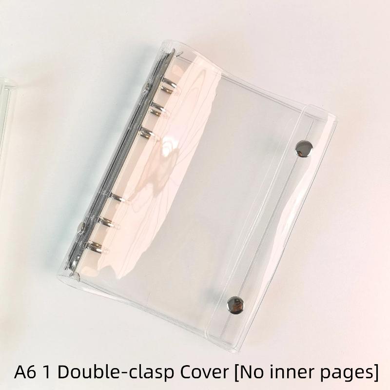 1Pcs Clear Pvc Ring Binder With Waterproof Cover Snap Closure For School Office Journaling Photo Album