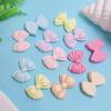 Bulk Candy Color Bow Tie Embellishments 100Pcs Colorful Bowknot Slime Beads Charms for Hair Clips Photo Frame Scrapbooking DIY