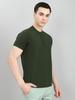 MONTE CARLO Men Regular Fit Olive Tshirt