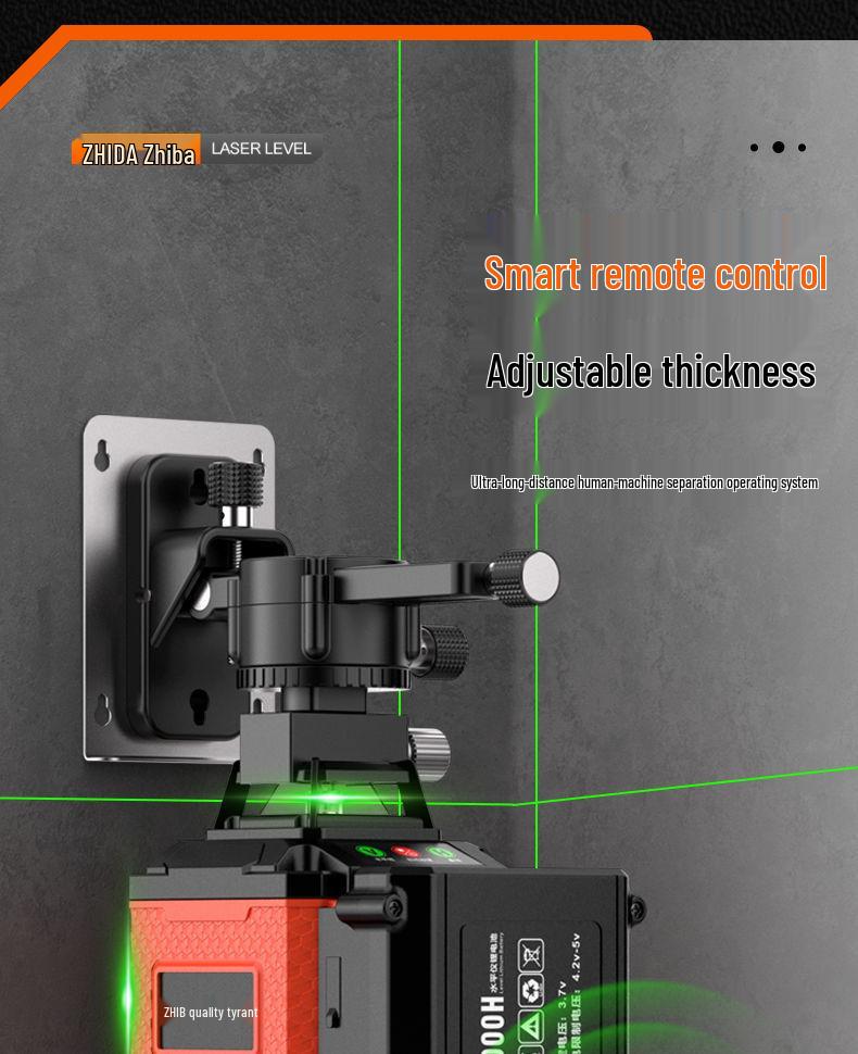 German High-Precision 12-Line Green Light Laser Level with Auto-Leveling for Outdoor Use