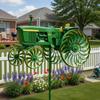 Tractor Windmill for Yard with Rotating Wheels Garden Windmill Yard Ground Stake Windmill Yard Art for Garden Patio Lawn Decor