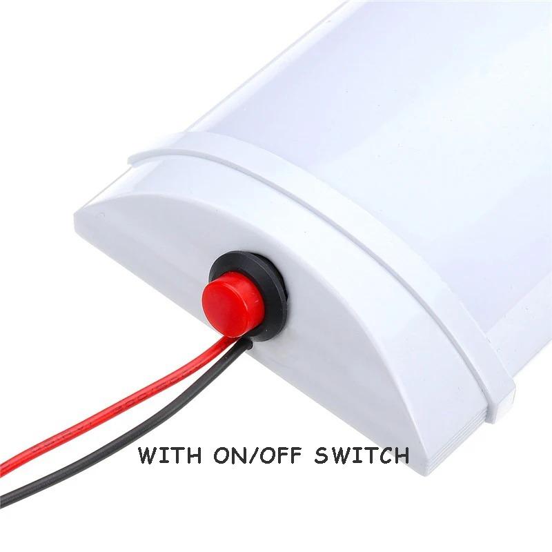 72 LED Interior Light Bar 12V-80V for Car/Van/RV/Truck - Bright White with Switch