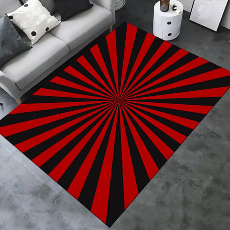 2025 New Red&Black Carpet Rug for Living Room Bedroom Home Sofa Decoration,Kids play Non-slip Floor Mat34