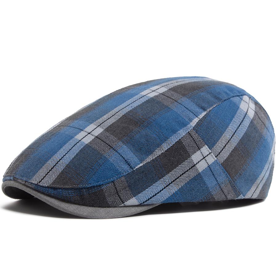 

Summer Plaid Thin Beret Women Men Fashion Vintage Visor Hat Casual Female Newsboy Caps Retro Flat Cap For Spring Autumn New
