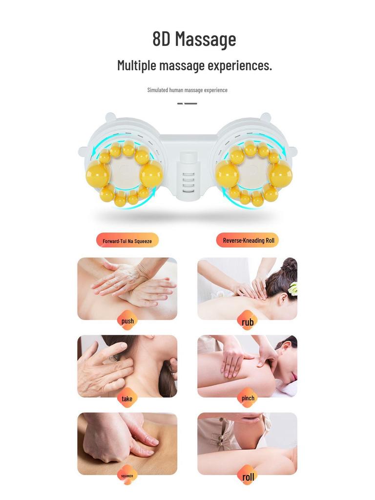 Foldable Full Body Massage Mattress with Heated Cervical Spine and Waist Relief for Home Use
