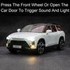 AAZT1 1:24 Alloy NIO ES8 Miniature Toy Car Models Metal Diecast Pull Back Sound Light 6 Doors Opened Vehicle Toys Children Presents