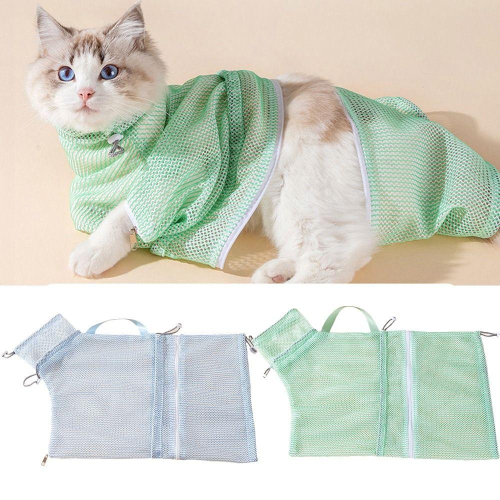 Restraint Mesh Pet Wash Bags Prevent Scratching Cats Bathing Net Pouch  Beauty
