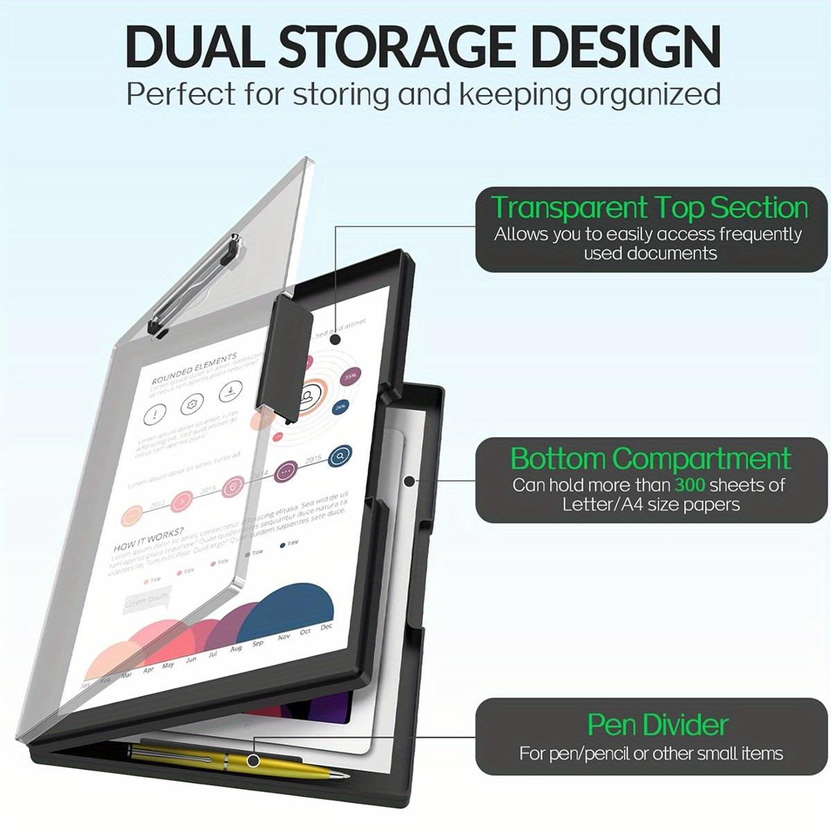 

1 шт. Черный, Планшет с хранилищем, с 2 ящиками для хранения, Сверхпрочная прозрачная верхняя панель для хранения планшета, Боковое открытие 1pc чёрный