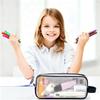 Large Capacity Double Layer Clear Mesh Pencil Pouch – Transparent Portable Stationery Case for School