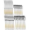 Mirror Finish Gold Plated Stainless Steel Flatware Set Copper Silverware Set Rose Gold Spoon Color Cutlery Set