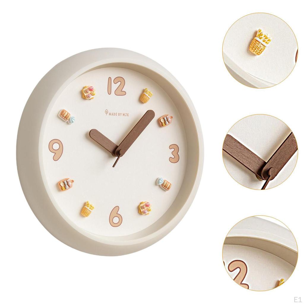 12''wall Clock Decorative Easy Read Modern Cute Compact Timepiece Wall Ornament for Farmhouse