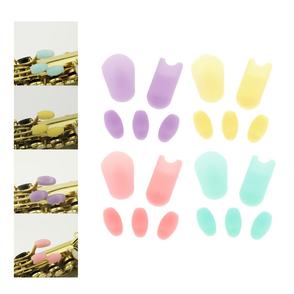 1 Set Saxophone Colored Thumb Rest Cushions Palm Key Pads Parts