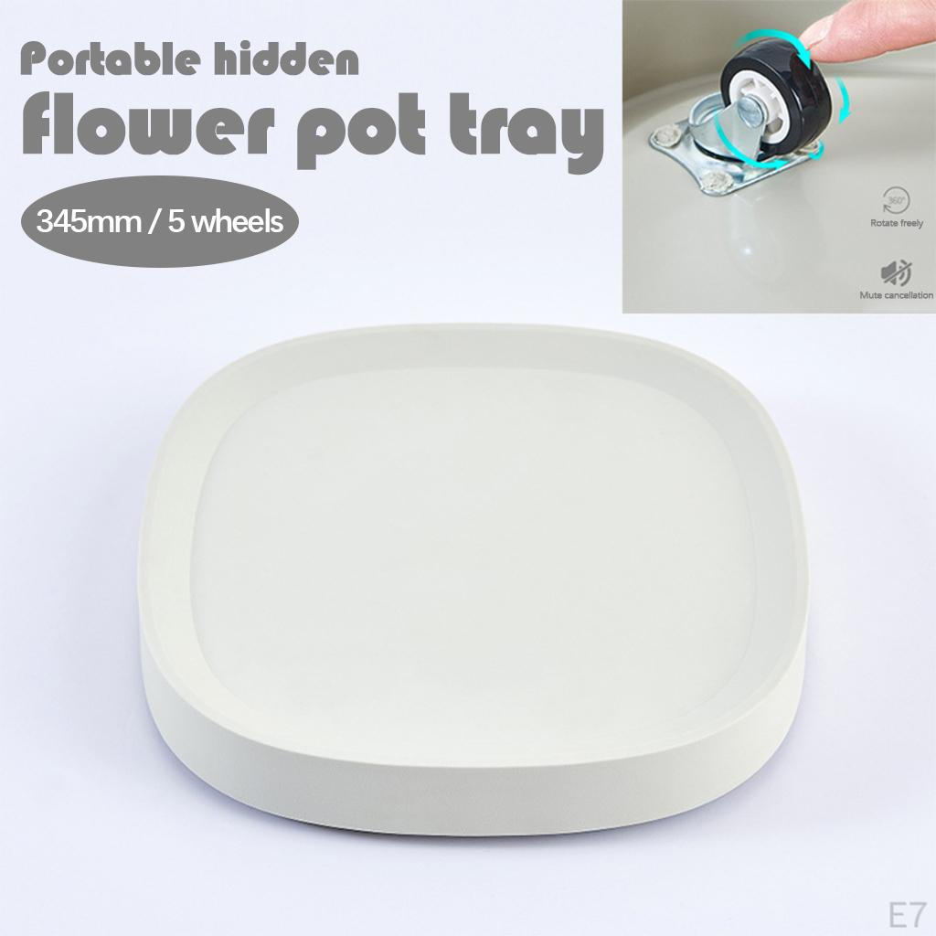 Stand Pulley with Invisible Wheels Trolley Saucer Pot Mover Rack Tray Heavy Duty Container Durable