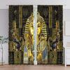 2PCS Digital Printed Curtains, Ancient Egyptian Pharaoh Historical, Modern Home Decor Style for Living Room Bedroom Decor