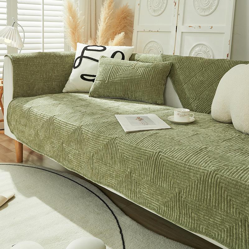 Sofa Cushion Universal In All Seasons, Nordic Simple Non-Slip Sofa Cover, Backrest Towel Cover, Chenille High-End Seat Cushion