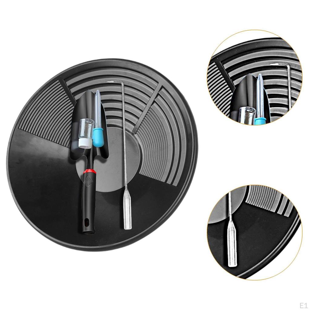 5-teiliges Goldwaschpfannen-Set Tragbar Strand Ideal für Hobbyisten Aufgeschlossener Fels Prospektion