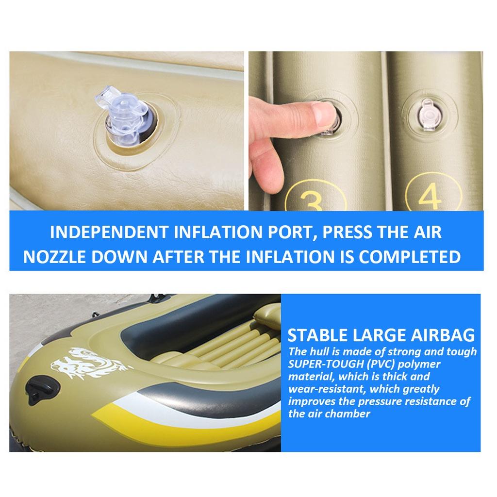 220V 2/3 Personen Paddel Kanu Luftpumpe Ruderboote Sommer Pool Wassersport Schlauchboote PVC Wasser Schwimmend Angeln Flussboot