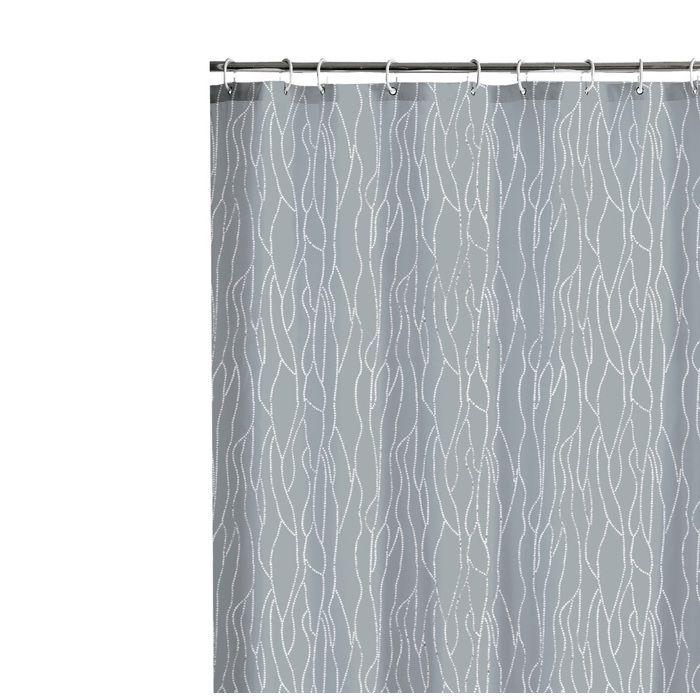 Rideau de douche - EDEN - Urban - 180 x 200 cm - Gris clair - 100% polyester