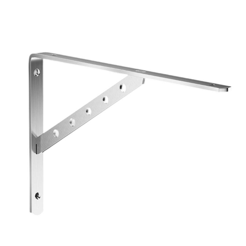 2Pcs Stainless Steel Support Brackets Heavy Duty Triangular Frame Wall Shelf Right Angles Support Stand Enduring