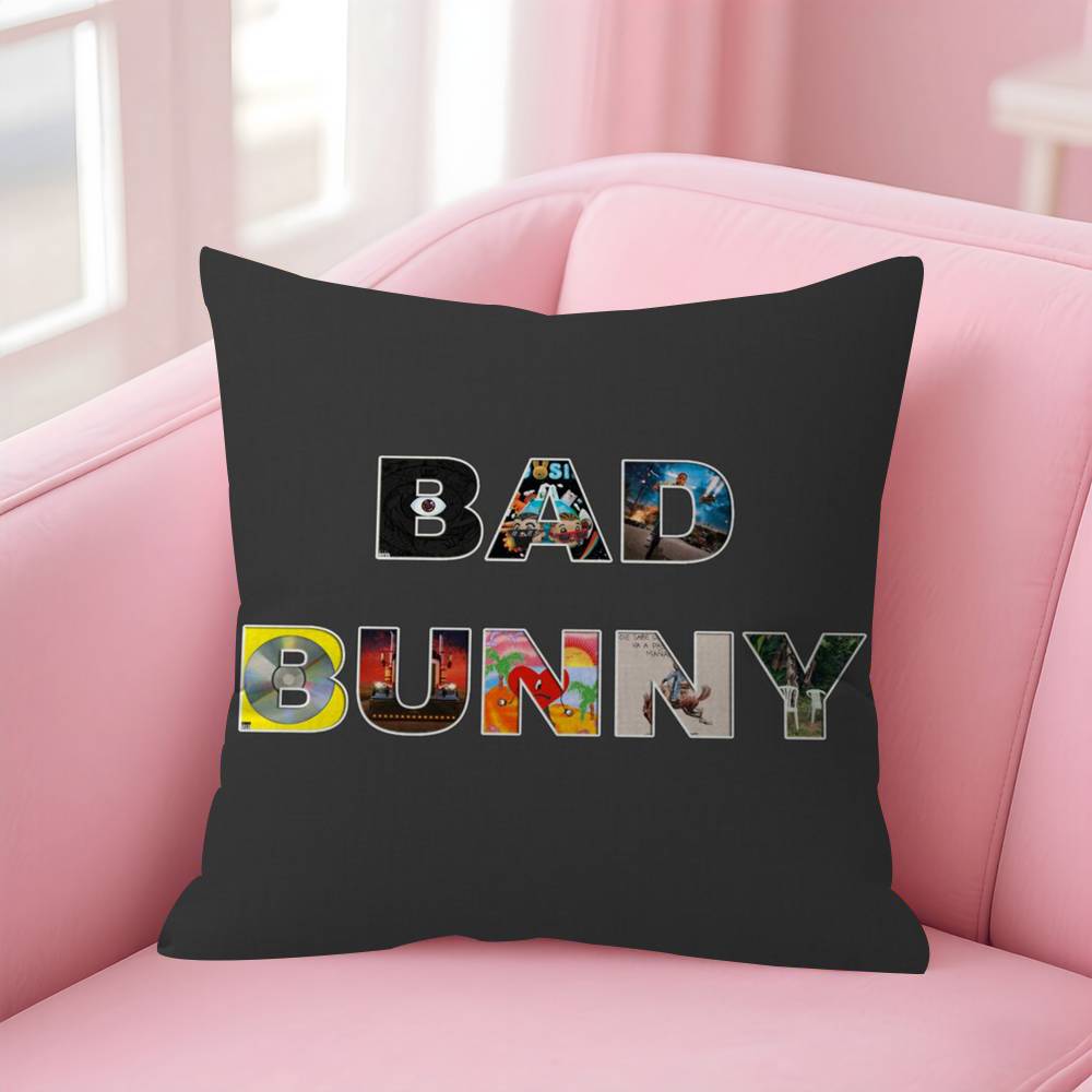 Singer bBad album Bunny  Personalized Pillow Cover Kids Bedroom Wild Party Decor Pillowcase kid Birthday shower Gift