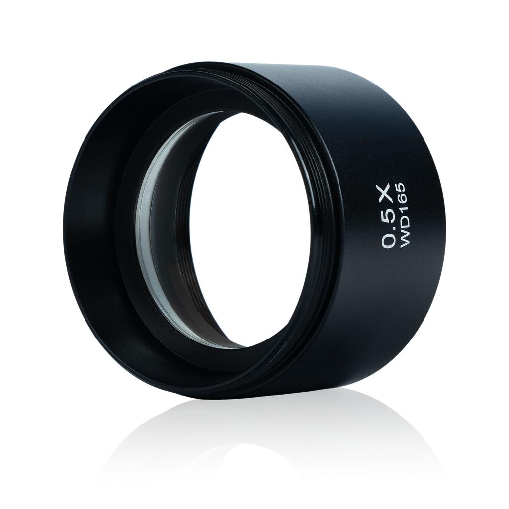 Rosfix Soczewka Do Mikroskopu Stereoskopowego 0,5x – Powiększenie 0,5x | Odległość Robocza 165mm | Gwint 48mm