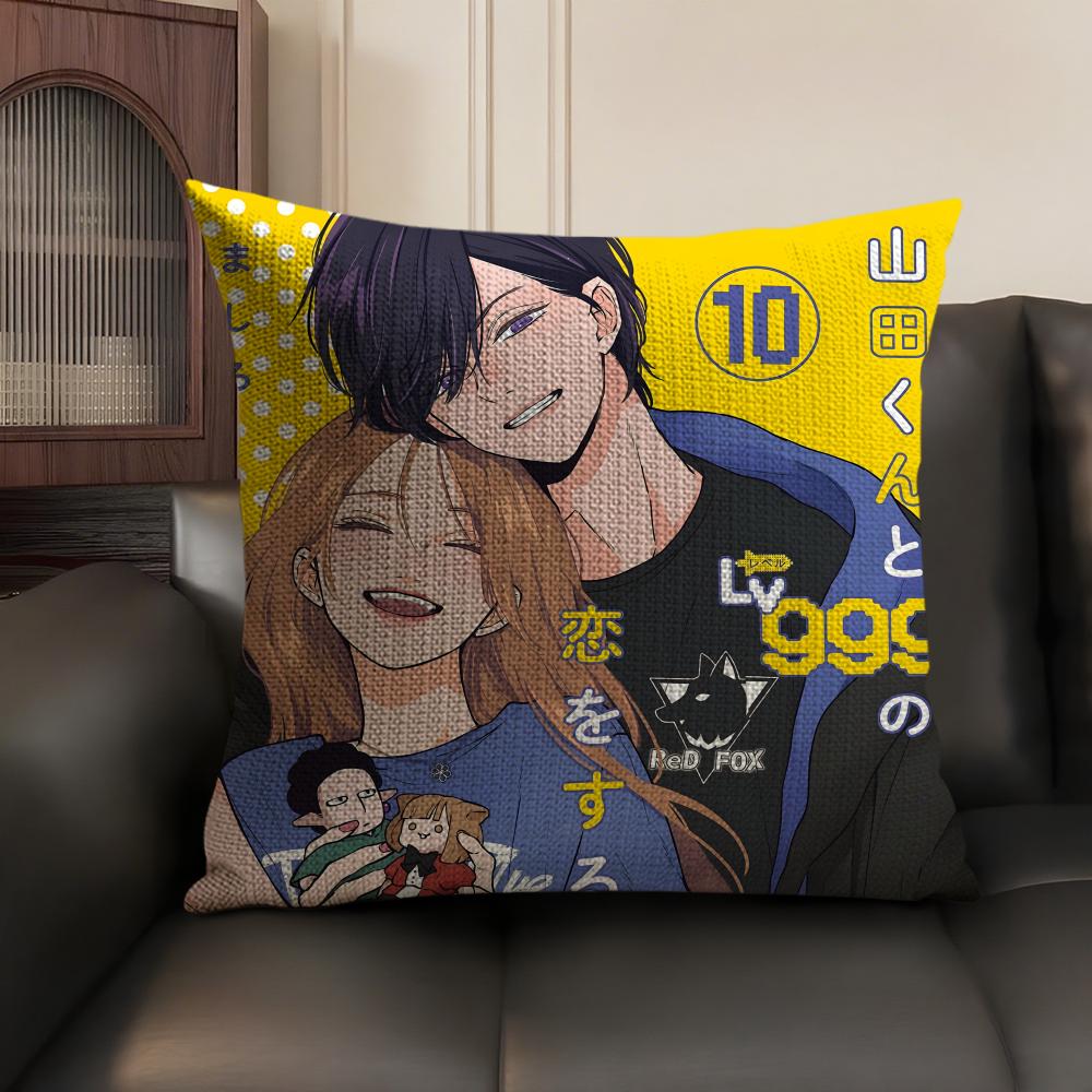 My Love Story YYamadakun Cushion Cover Natural Linen Organic Fabric DoubleSided Printing Breathable Perfect Gift for Decor