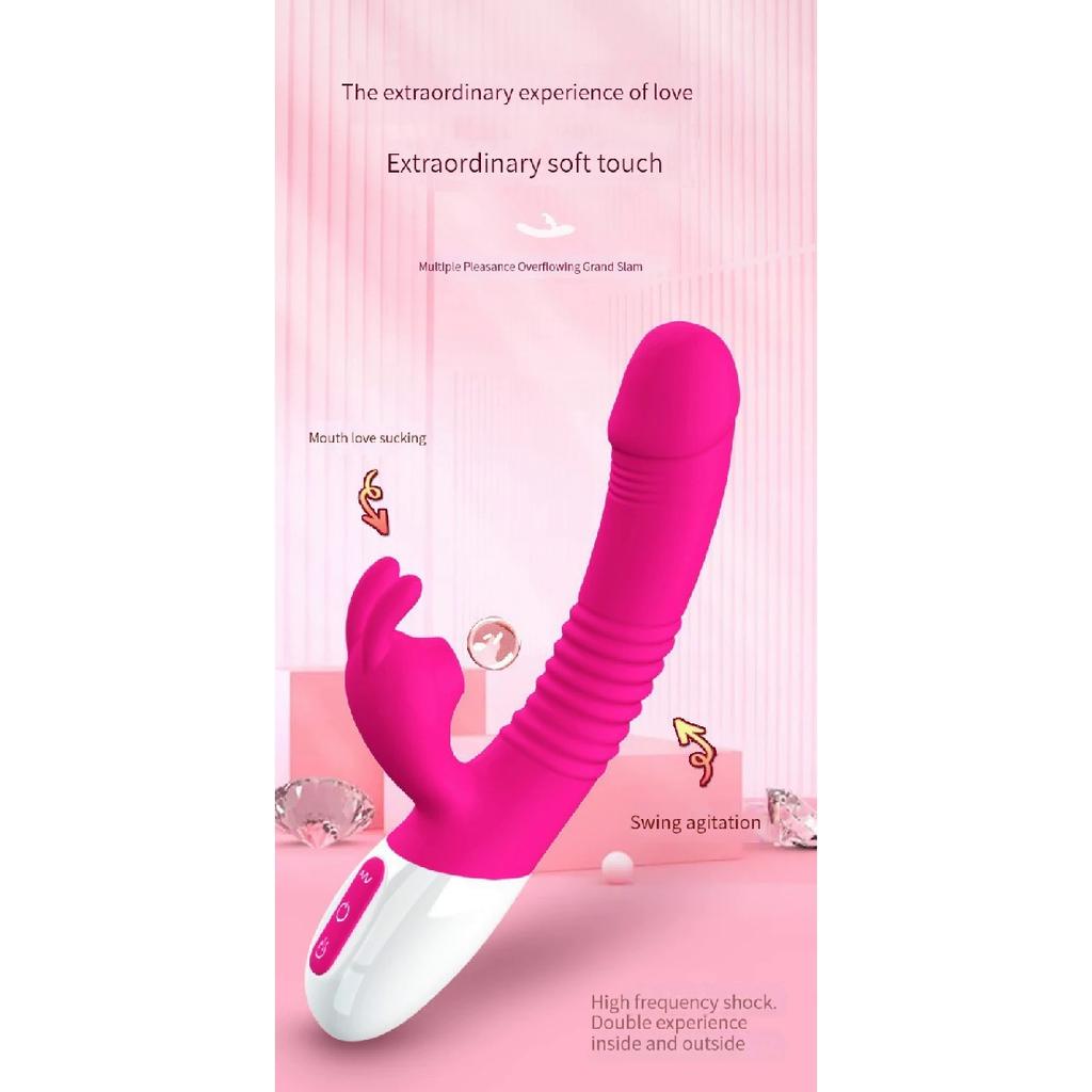 Rabbit's Head Sucks Clitoris, AV Magic Stick, Dildo, G-Spot Stimulation Vibrator, Warm Massage, Female Masturbator, Sex