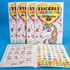 A5 Cartoon Unicorn Coloring & Sticker Book for Kids