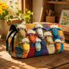Pencil Case Students Digital Print Lamb Quilted School Office Daily Use