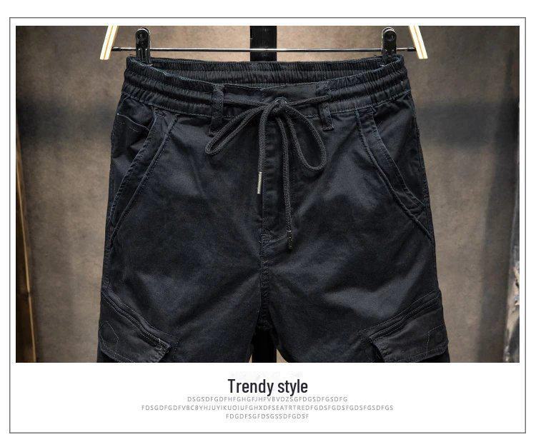 Men's Trendy Black Multi-Pocket Overalls - Autumn/Winter Collection