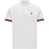 SS25 Gestreifte Zierleiste Aufnäher Logo Kurzarm Poloshirt Herren Poloshirts Weiß K1-091-8A00020-89A16-034