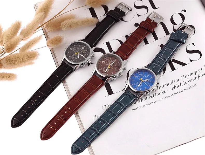 NEW Luminous Men Watch Luxury Women Watches High Quality Three-eye PU Quartz Watch Fashion Unisex Sport Wristwatch Clock Relogio