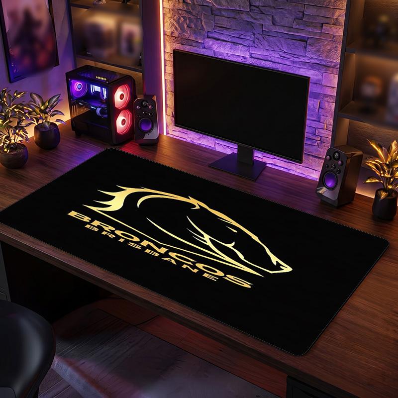 Brisbane Broncos Muster Mauspade Anti?Rutschfeste Gummi-Schreibtischunterlage Für Gaming Arbeiten Desktop-Dekoration