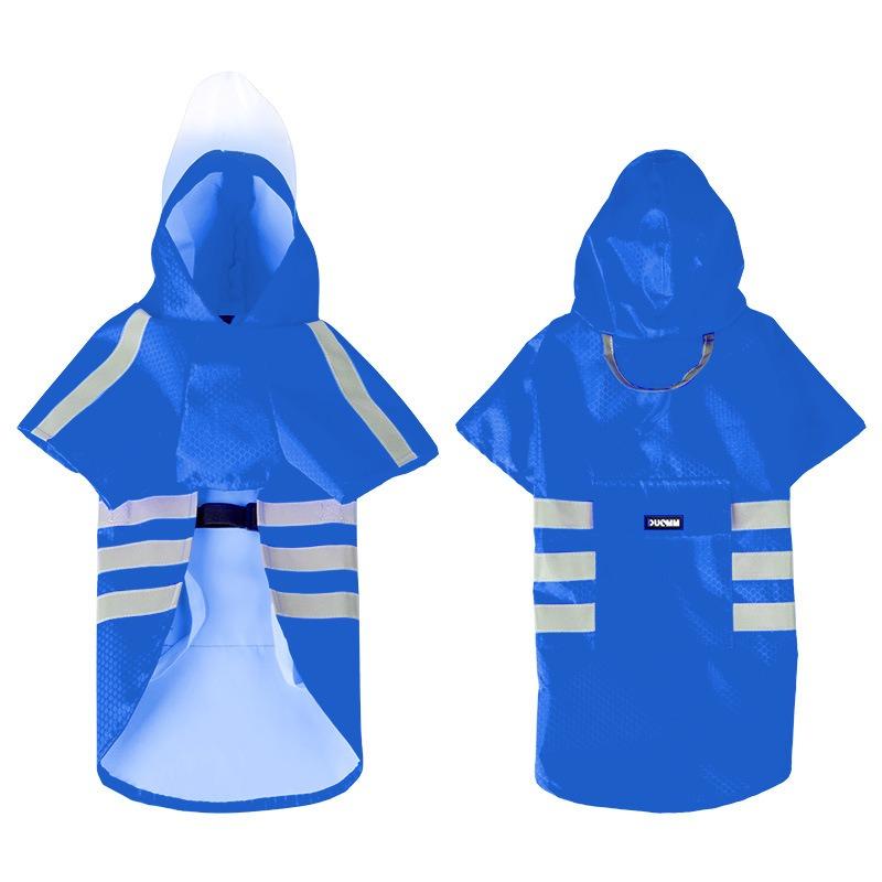 Large Dog Raincoat Corgi Cloak Style Puppy Waterproof Dog Clothes Reflective Pet Windproof Rainproof Hooded Raincoat For Dog