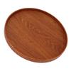 Wood Serving Tray 11.8in Sturdy Wood Simple Elegant Round Multifunction Wooden Tea Tray for Cafe Office Dining Table
