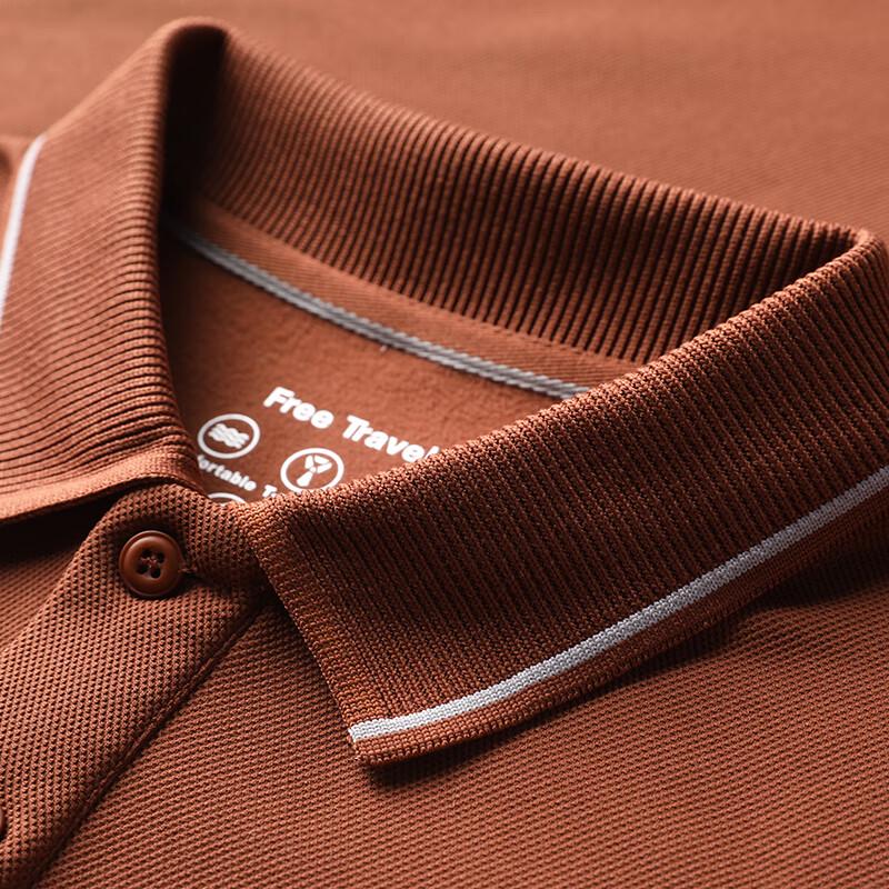 Hengyuanxiang Men's Brushed Long-Sleeve Polo Shirt