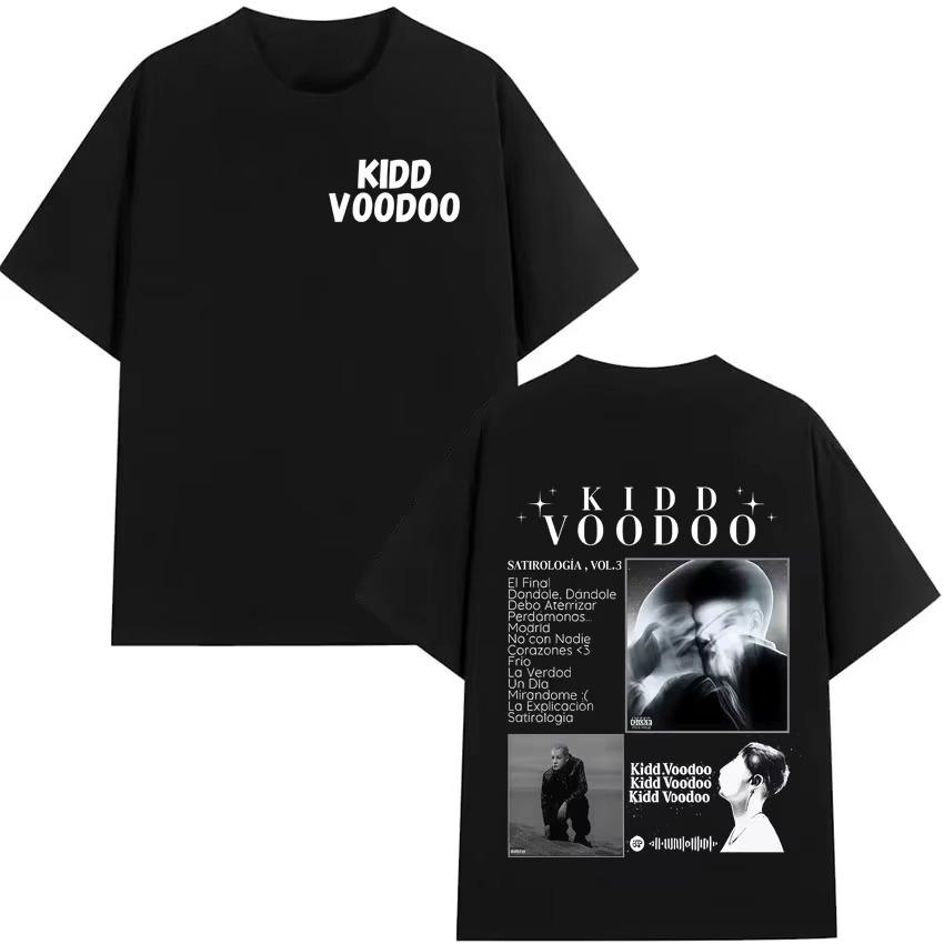 

Rapper Kidd Voodoo Satiro Tour Harajuku2026 Spring summer Double Sided Print Tshirt Mens Women Short Sleeve pure Cotton Tops 4XL