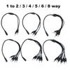 5.5x2.1mm DC 5v 12v 1 Female To 2/3/4/5/6/8 Way Male Power Supply Splitter Cable Adapter Connector Cord For Strip Light Camera
