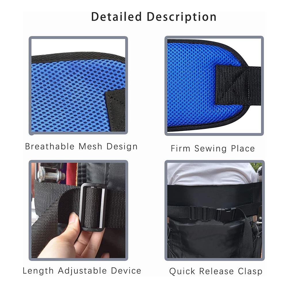 Wheelchair Safety Belt Safety Harness Chair Waist Lap Strap Quick Release for Elderly Patients for Elderly and Disabled Patients