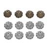 10pcs/Lot Antique Silver Color Alloy Leaf Flowers Bead End Caps for Jewelry Making Needlework Spacer Bead Caps DIY Accessories