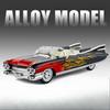 Simulation 1:24 Cadillac Alloy Retro Car Model with Pull-Back Sound and Light Collection Miniature Voiture Home Decor Gift