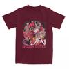 Cool Hazbins Hotels Alastor And Lucifer T-Shirts Men Round Neck 100% Cotton T Shirt Demon Short Sleeve Tees Printed Clothes