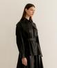 Modern Able Oversized Artificial Leather Shirt - Black