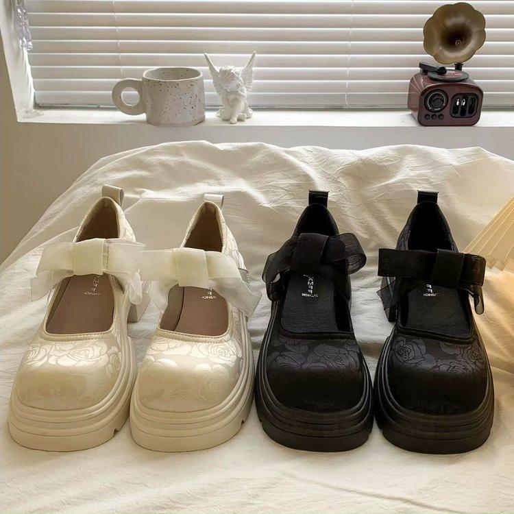 National Style Mary Jane Shoes Women's 2025 New New Chinese Style Evening Wind Gentle Small Leather Shoes Summer Thick-soled Heightening Single Shoes
