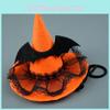 Hat Pet Witch Costume Accessory With Pumpkin And Bat Designs For Halloween Wear